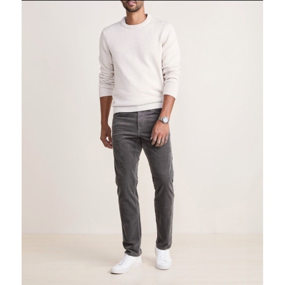 Vineyard Vines Mens Corduroy Pants 35x30 Gray 5 Pocket Stretch Cotton Straight